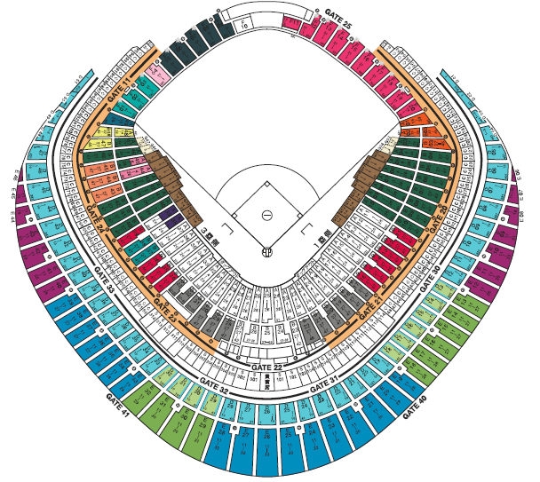 Tokyo Dome Seat Map