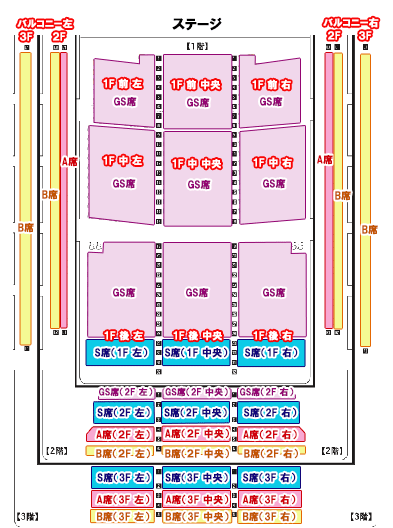アクロス福岡シンフォニーホール 座席ブロック表